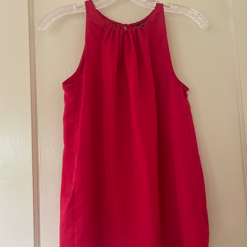 Mango Red Sleeveless Top